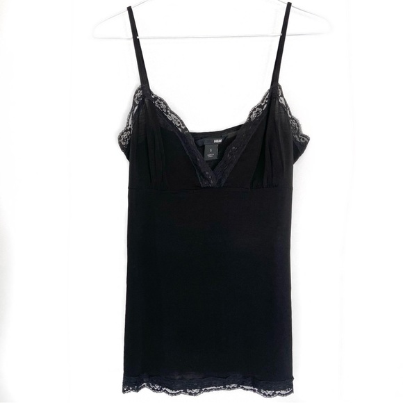 H&M Tops - 90s VINTAGE Lace Trim Camisole Cami Top Lingerie